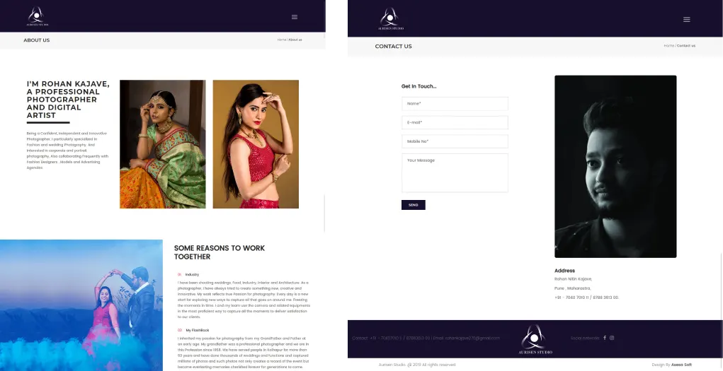 Website Design Structure work by asesa soft