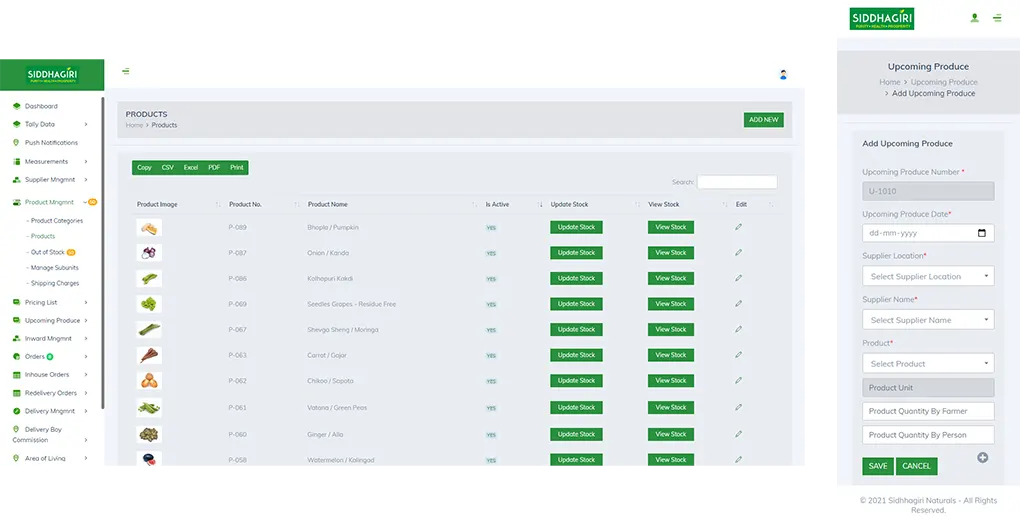 siddhagiri - Ecommerce Dashboard Design